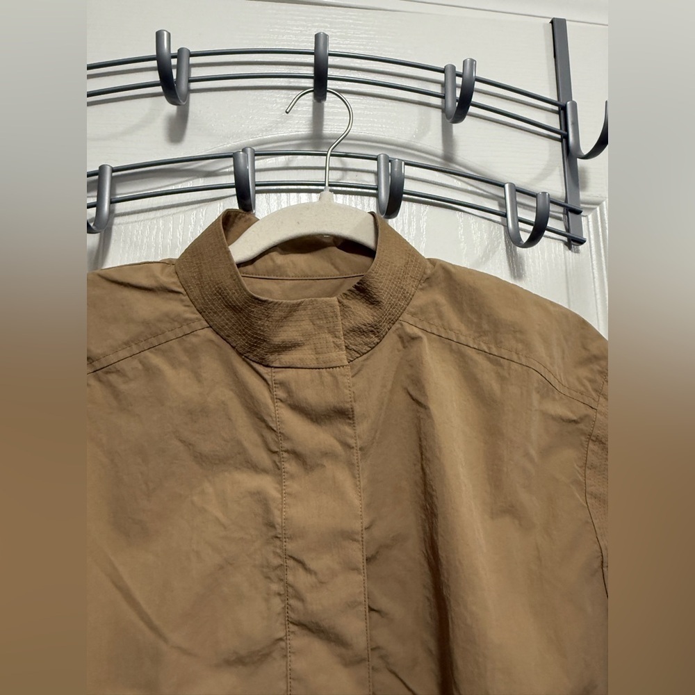 By‎ Anthropologie Women's Short-Sleeve Drawstring Popover Top women’s S beige - Picture 3 of 16
